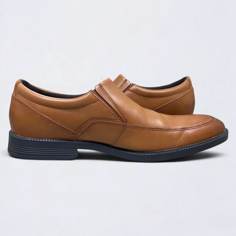 Rockport Dressports Office II Apron Slip-On Loafers Mens Size 10 Brown Leather